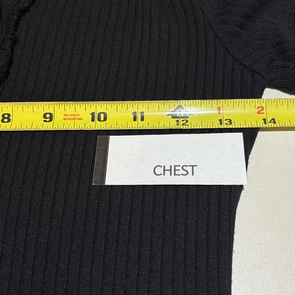 Reformation Womens Short Sleeve Ribbed Knit Polo Shirt Sz S Black Preppy Classic - Picture 8 of 10